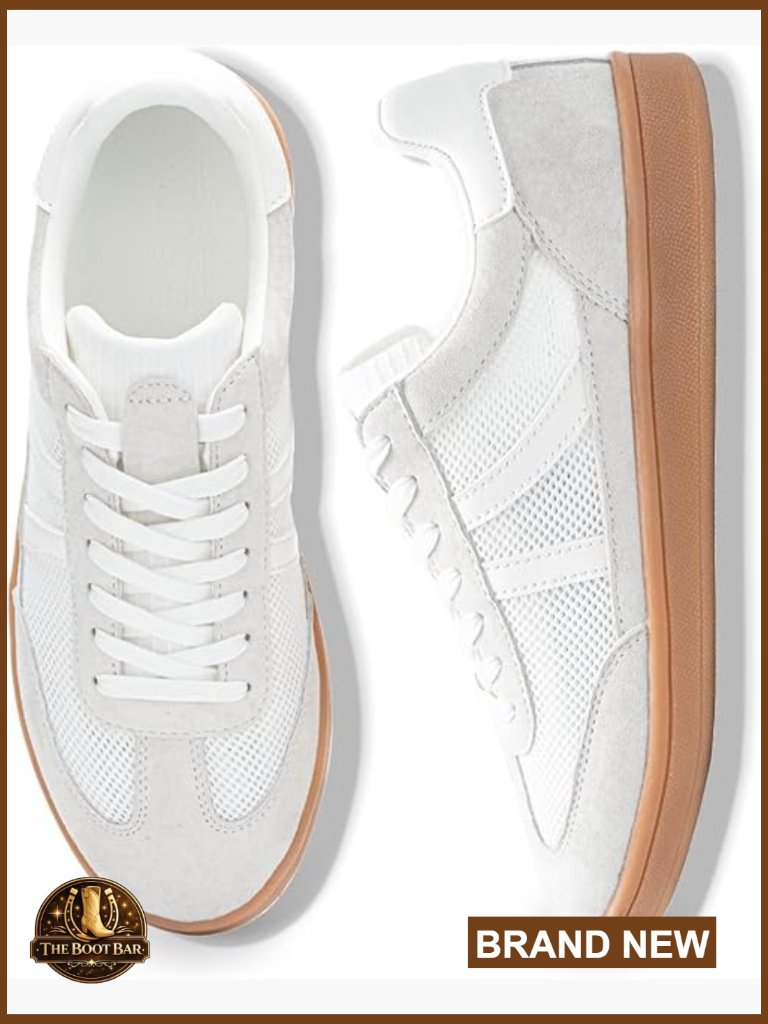 Women's Fashion Sneakers With Removable Insole - Lightweight Lace-Up Walking
